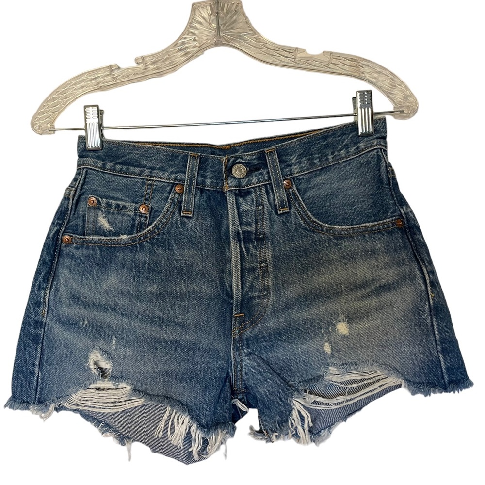 Levi’s 501 High Rise Denim Jean Shorts 24